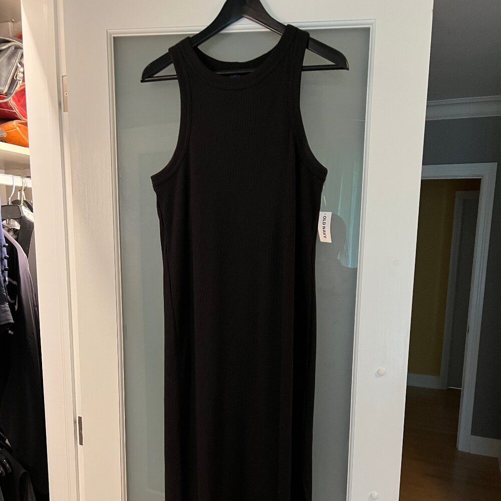 OLD NAVY RIBBED MAXI LENGTH TANK DRESS SIZE L